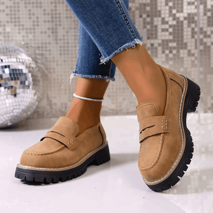 Elsa | Mocassins à Plateforme Style Collège
