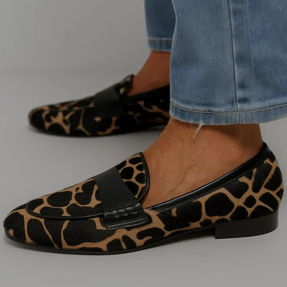 Sofia | Mocassins Léopard Élégants