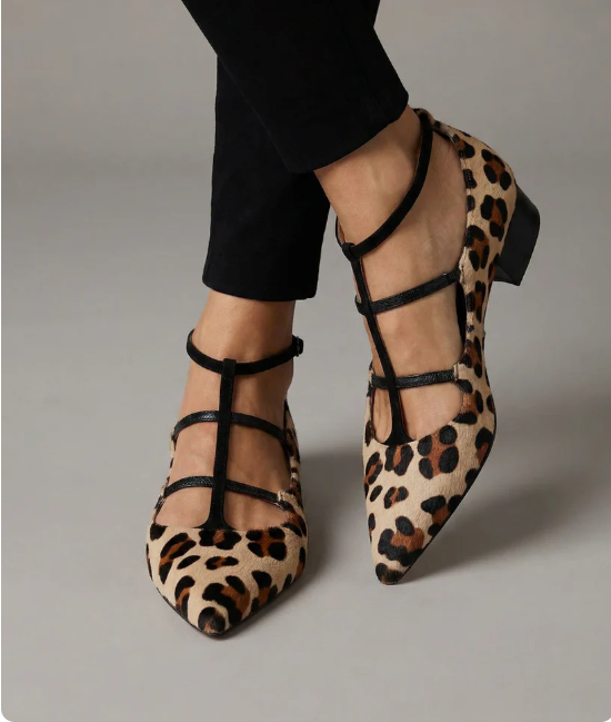 Bridget | Chaussures à Talon et Bride Léopard