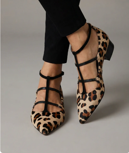 Bridget | Chaussures à Talon et Bride Léopard