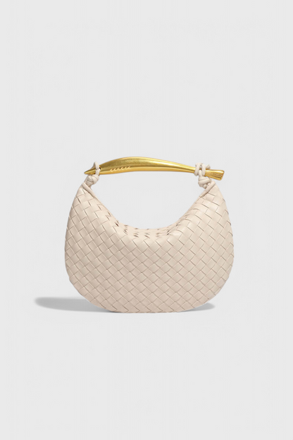 Gerda™ | Sac tissé à poignée dorée