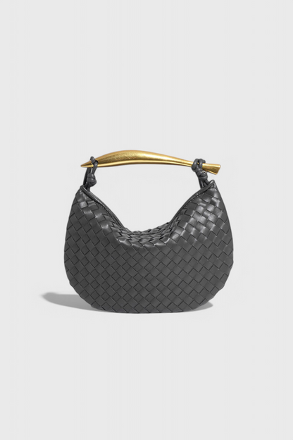 Gerda™ | Sac tissé à poignée dorée