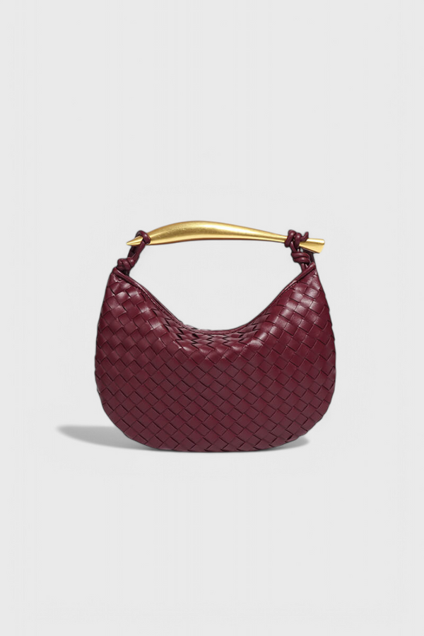 Gerda™ | Sac tissé à poignée dorée