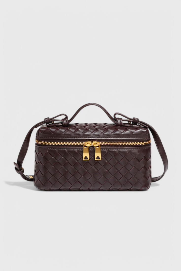 Milla™ | Mini sac tissé à accessoires dorés