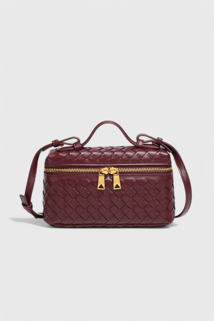 Milla™ | Mini sac tissé à accessoires dorés