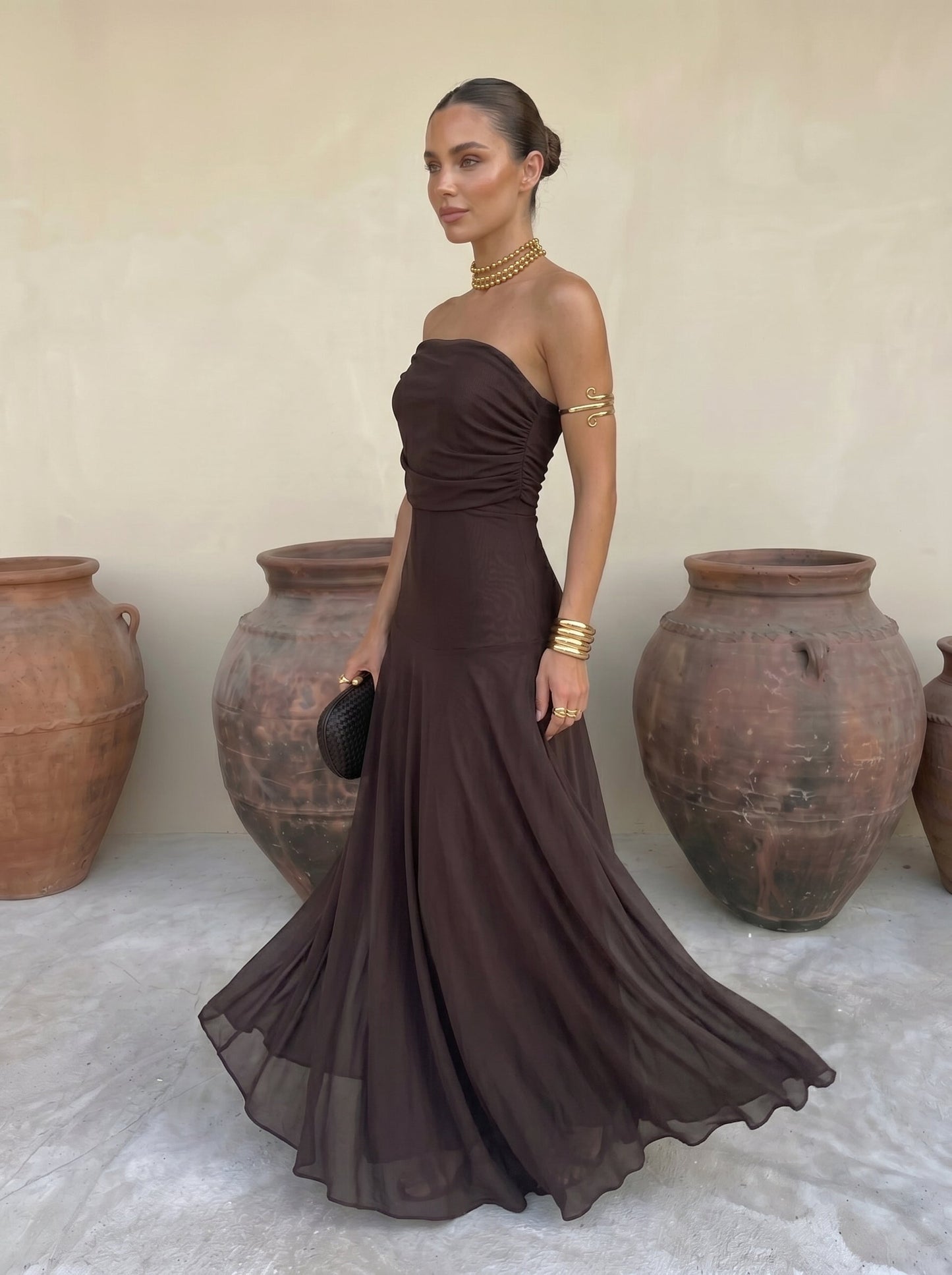 Robe Élégante Simba en Tulle de Soie - Maison de Lune