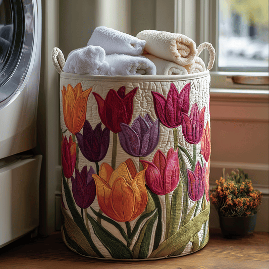 Panier Matelassé | Tulipes en Fleurs