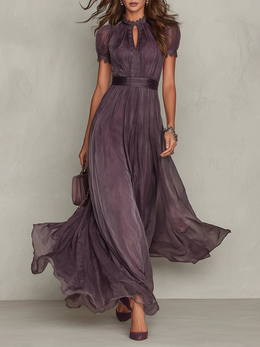 Robe Longue Flavia en Tissu Luxueux - Élégance Inégalée chez Maison de Lune