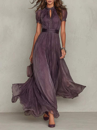 Robe Longue Flavia en Tissu Luxueux - Élégance Inégalée chez Maison de Lune