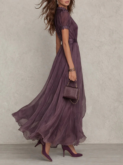 Robe Longue Flavia en Tissu Luxueux - Élégance Inégalée chez Maison de Lune