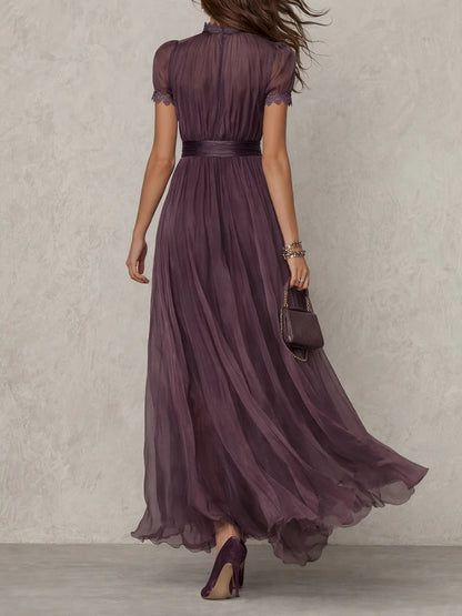 Robe Longue Flavia en Tissu Luxueux - Élégance Inégalée chez Maison de Lune
