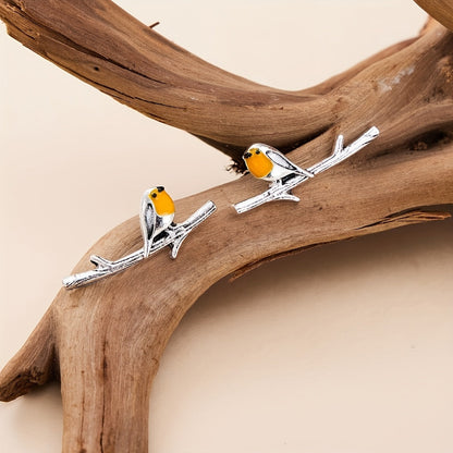 Delia — Boucles d'Oreilles Rouge-Gorge