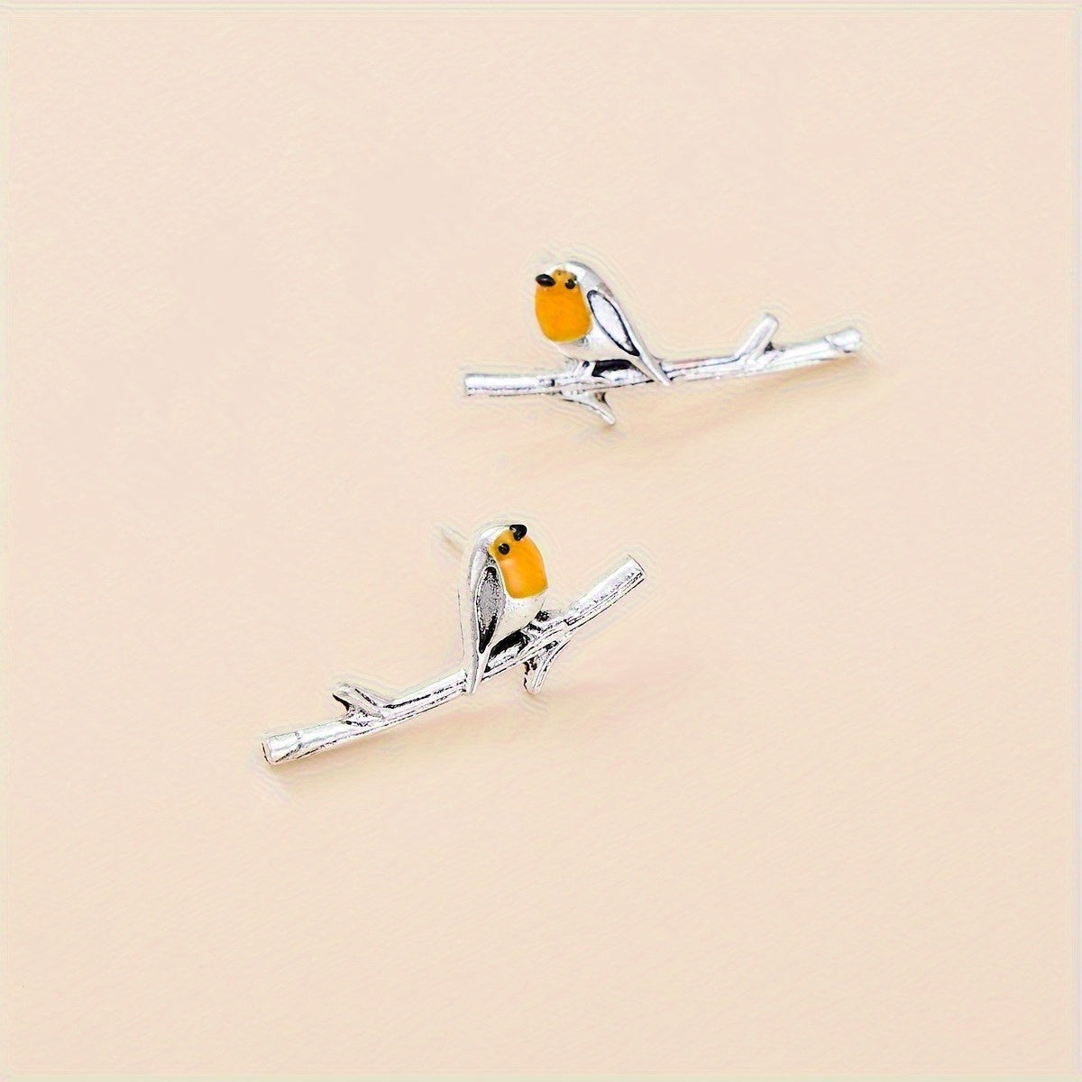 Delia — Boucles d'Oreilles Rouge-Gorge