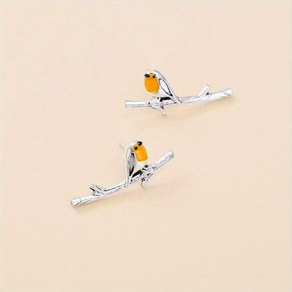 Delia — Boucles d'Oreilles Rouge-Gorge