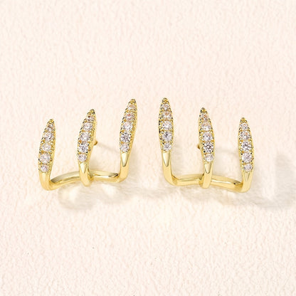 Flora — Boucles d'Oreilles Triples Élégantes