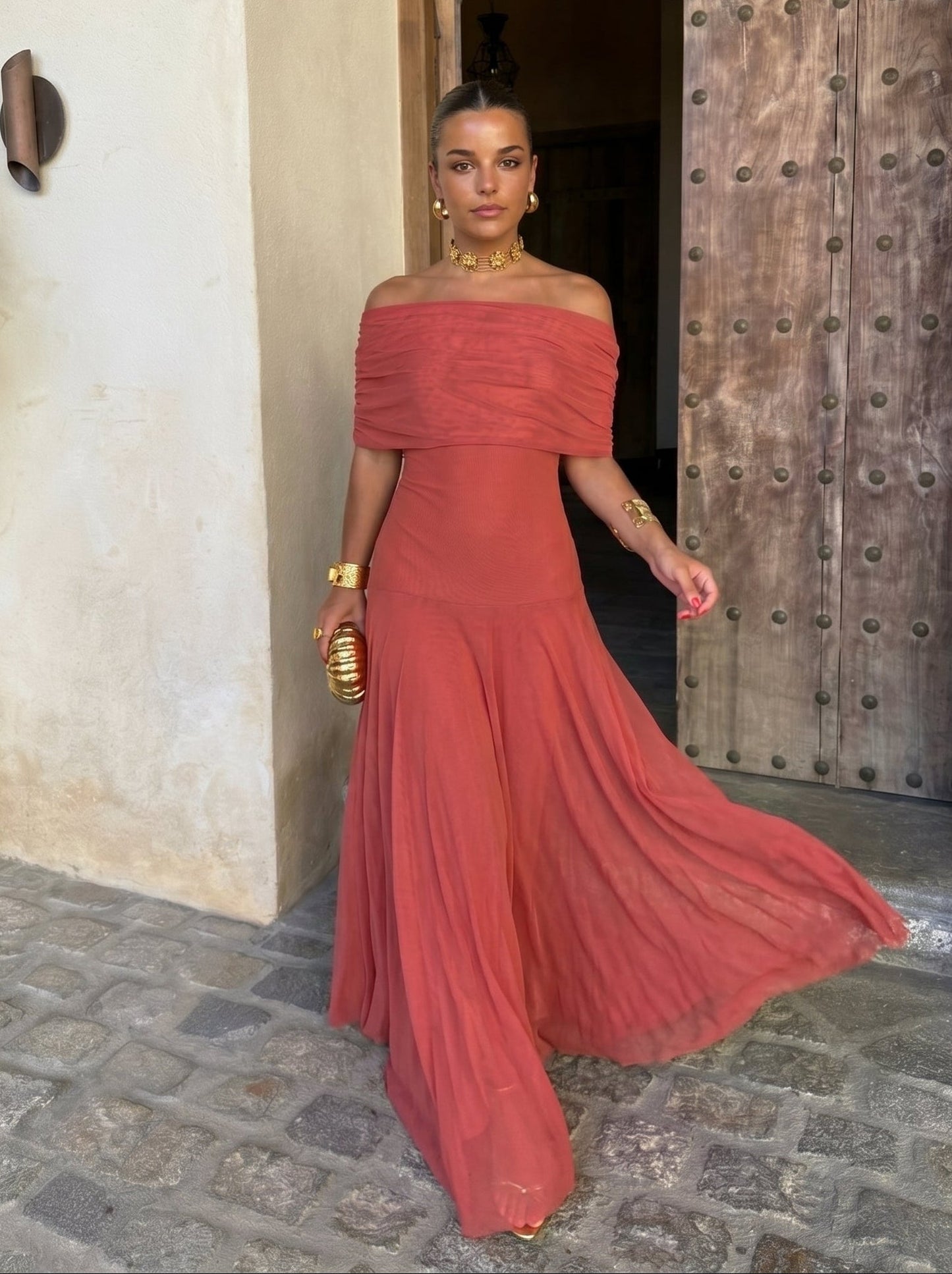 Robe Élégante Simba en Tulle de Soie - Maison de Lune