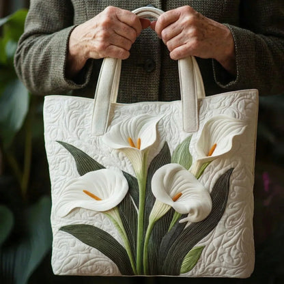 Sac Artisanal Matelassé | Tournesols Blancs