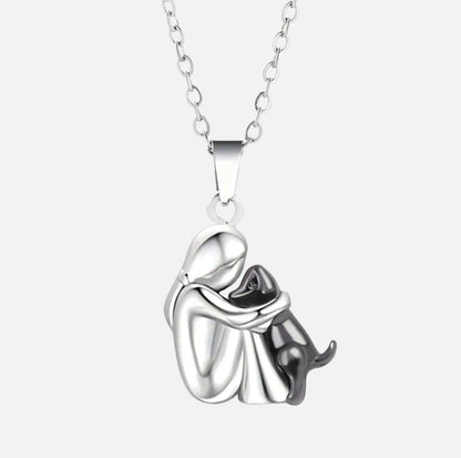 Pendentif « Amitié Éternelle » – Symbole de l'Amour entre une Femme et son Chien