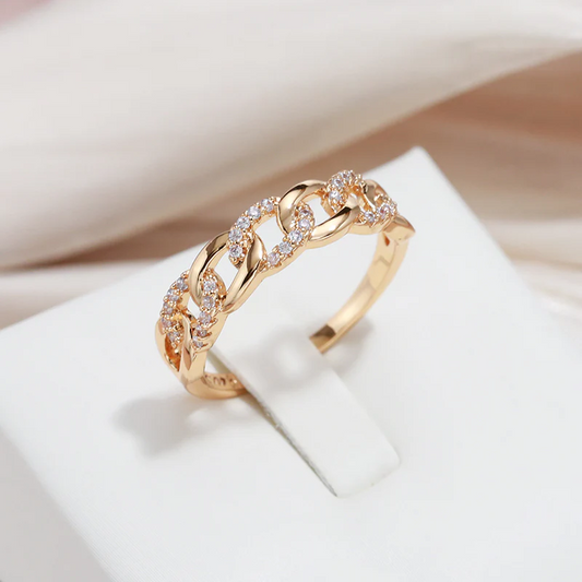 Fátima — Bague Dorée « Maille Chic »