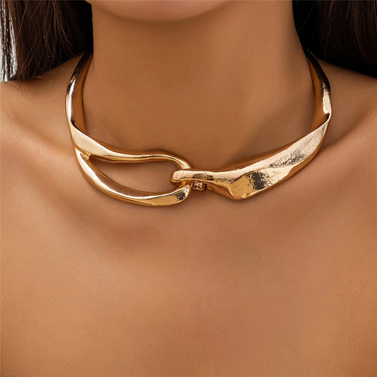 Rosario — Collier Doré à Texture Affirmée