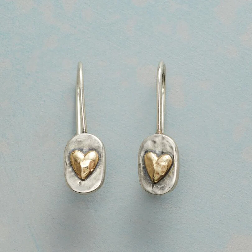 Macarena — Boucles d'Oreilles Cœur Argent et Or