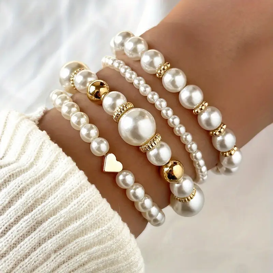 Amelia — Ensemble de Bracelets Perles Intemporels