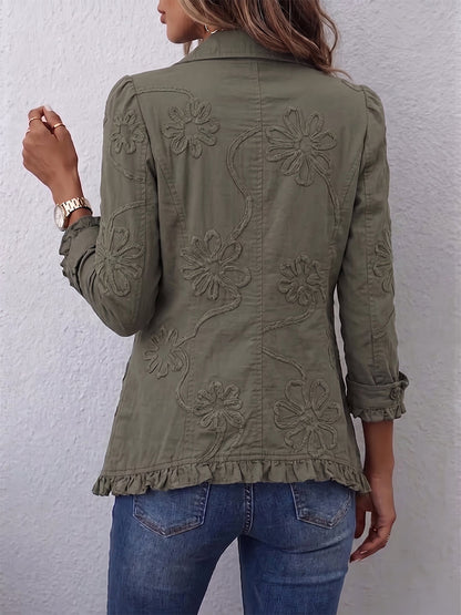 Adèle | Veste Brodée à Volants